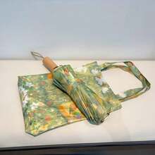 Vintage Floral Aluminum Alloy Frame Colorful Coating UV Protection Folding Umbrella, Outdoor Universal Travel Essential - Chinese Retro Floral 24-rib - View 13