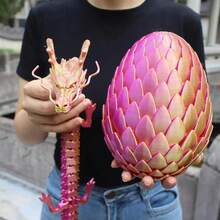 18cm Dragon Egg &60cmDragon, Decoration Gifts, Home Decor Gifts,Party Supplies Gifts, Halloween,Thanksgiving Gifts,Stress Relief Toys For Adults,3D Printed Animals,3d Printed Fidget Toys,「Lntended For Teens & Adults Only」 - Vàng tím - Xem 9