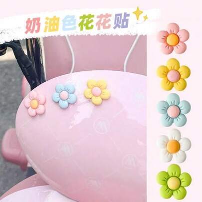 AD ملصقات زخرفية شفافة بزهور الزنبق وأزهار الكرز للدراجة الكهربائية والدراجة النارية وهيكل السيارة، ملصقات زهرية أنثوية