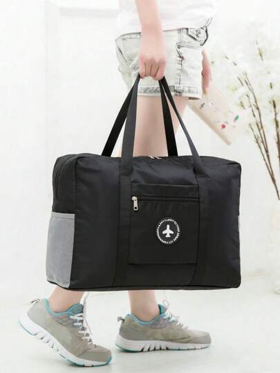 1pc Large Capacity Storage Bag, Luggage Bag For Personal Items, Super Thick Travel Bag, Can Store Folding Bag, Large Capacity Travel Tote Bag, Business Travel Luggage Bag, Portable Outdoor Sports And Fitness Storage Bag, Folding Travel Luggage Bag - Lightweight Carry-On Luggage, With Multiple Compartments And Adjustable Shoulder Strap, Suitable For Sports, Gym, Vacation, Travel