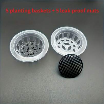 10pcs Planting Baskets, Hydroponic Vegetable Planting Baskets, Plastic Flower Pots, Suitable For Home Balcony Gardening And Nursery Hydroponics