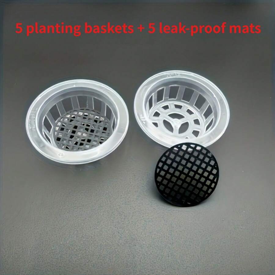 10pcs Planting Baskets, Hydroponic Vegetable Planting Baskets, Plastic Flower Pots, Suitable For Home Balcony Gardening And Nursery Hydroponics