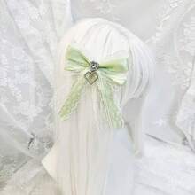 Cute Japanese Style Angel Hair Accessory With Rhinestones, Handmade Lolita Bowknot Decor, Claw Clips - Multicolor - View 9