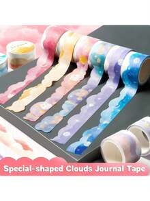 4/8 Rolls Cloud Pattern Washi Tape, Essential For Back To School Season - Adhesive Tape - View 10