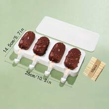1 bộ 50 khuôn làm kem silicon kèm que, kem tự làm, kem que, phô mai, khuôn làm bánh sô cô la silicon - Khuôn kem - Xem 13