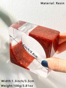 1件红色树脂手链，饰有仿珍珠铆钉；红色心形弹力手链；日常毛衣装饰手链；心形手镯，情人节礼物 - 多色B - 查看 9