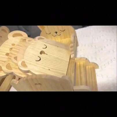 Giường gỗ có cầu thang, giường gối êm ái cho thú cưng, nhà nhỏ có thể tháo rời, thích hợp cho chuột lang, thỏ, chinchilla, hamster và chồn.