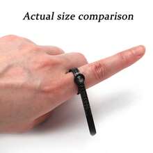 1/3pcs Ring Sizer Measuring Tool JRONGHE Reusable Finger Size Measuring Tape With Magnified Glass, Jewelry Sizing Tool 1-17 USA Rings Size - Multicolor - View 4