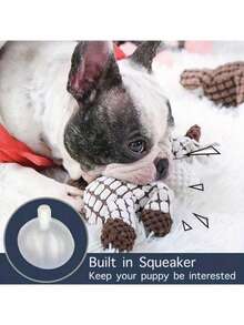 1/3件装宠物毛绒玩具，带声音的狗狗磨牙玩具，趣味驴子耐用磨牙玩具，适合正在长牙的宠物 - 彩色 - 查看 6