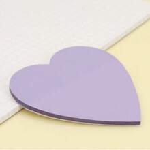 Heart-Shaped Transparent Memo Pad, Cute Heart-Shaped Transparent Bookmarks, Page Stickers, Diary Accessories, Aesthetic Office & Study Supplies - Purple - View 13