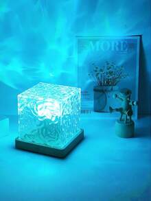 1 pieza Luz nocturna de 16 colores con efecto de luces del norte, lámpara de proyección cuadrada, control táctil/remoto, alimentada por USB, adecuada para dormitorio, sala de estar, oficina y decoración de fiestas - regalo perfecto para adolescentes, decoración de sala de estar | Lámpara de proyección LED - Multicolor - Ver 6
