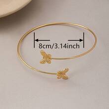 1pc Fashionable Elegant Minimalist Casual Butterfly Design Bracelet, Suitable For Women's Daily Wear - Gold - View 7