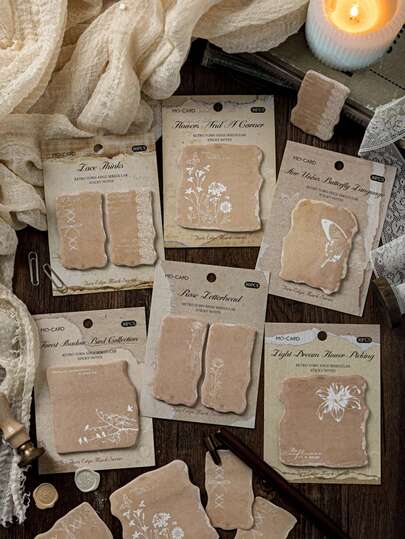 MOCARD 30 szt./opakowanie naklejek w stylu vintage, kreatywne, estetyczne naklejki, materiały do scrapbookingu, prezent świąteczny, spersonalizowane artykuły szkolne do scrapbookingu (6 różnych wzorów)