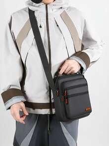 Fashionable Casual Crossbody Bag, Minimalist Business Commuter Handbag, New Men's Shoulder Bag - Multicolor - View 10