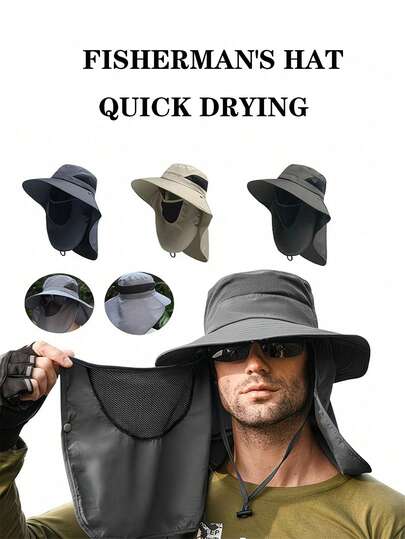 Unisex Outdoor UV Protection Bucket Hat, Suitable For Fishing, Hiking, Sun Protection