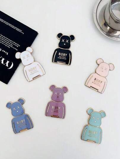 1 قطعة مسكة هاتف على شكل دب، مناسبة للاستخدام الخارجي والتخييم والسفر والمنزل والمكتب والمدرسة، هدية عيد ميلاد، استخدام يومي