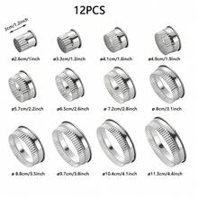 圆形饼干模具套装 - 12 件。小型饼干模具，用于切割圆形糕点。圆形糕点模具。圆形面团圈模具。用于烘焙糕点面团和甜圈。 - 查看 11