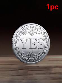 1枚金/银金属“是/否”抉择币 3D幸运币 魔法币 占卜币 - 彩色 - 查看 10