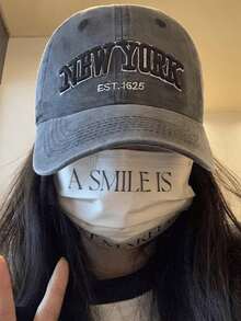 Unisex Baseball Cap, Versatile Vintage Washed Big Size Hat, Suitable Spring And Summer - 黑色 - 查看 2