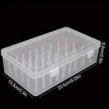 Awaoko 42pcs Thick Transparent Sewing & Knitting Desktop Storage Box, With Clear Compartments And Secure Lid - Durable Plastic Organizer Box For Threads, Yarns, Needles And Pins - Compact Design Saves Space For Crafts And Travel, Neat And Orderly Storage Of Accessories, Sturdy Structure - Ideal Gift For Easter And Parties - Clear - View 6