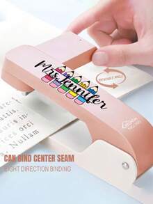 [Customized] Personalized 360-Degree Rotating Stapler, Teacher's Gift, Can Be Engraved With Name, Lightweight Manual Iron Construction, Easy Binding For Students And Office, One-Time Processing Of 25 Pages, Teacher's Day & Thanksgiving Gift - Multicolor - View 4