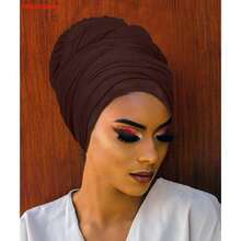 Ankara - Soft African Print Headband For Long Hair, Scarf, Turban, African Knit Sweater, 42543435 - Navy Blue - View 6