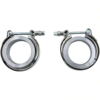 2 Inch V Band Clamp 2Pcs With Flange Male Female, 2 V Band Pickup Truck Downpipe Exchange Exhaust Systems