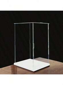 1 pieza Caja de exhibición de acrílico transparente blanco, caja de montaje de alta definición - Caja de almacenamiento a prueba de polvo, adecuada para figuras, modelos, muñecas - Estantería de exhibición de colección de arte - Blanco - Ver 2