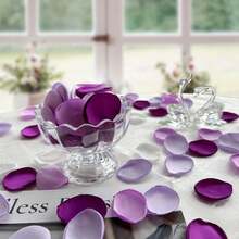 100/200/500 Pcs Lavender Purple Silk Rose Petals Satin Flower Petals For Wedding Basket Table Centerpieces Aisle Runner Party Confetti Bridal Shower Dinner Wedding Decoration - View 2