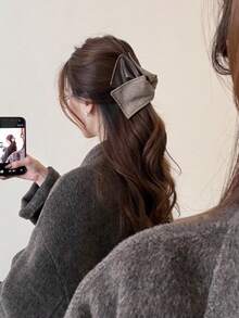 1 chiếc kẹp tóc hình tam giác lớn kiểu cổ điển, kẹp tóc cao cấp dành cho tóc dày, thích hợp cho tóc đuôi ngựa, phụ kiện tóc mùa thu/đông/hè, kẹp tóc đi biển/nghỉ mát. - Nhiều màu - Xem 3