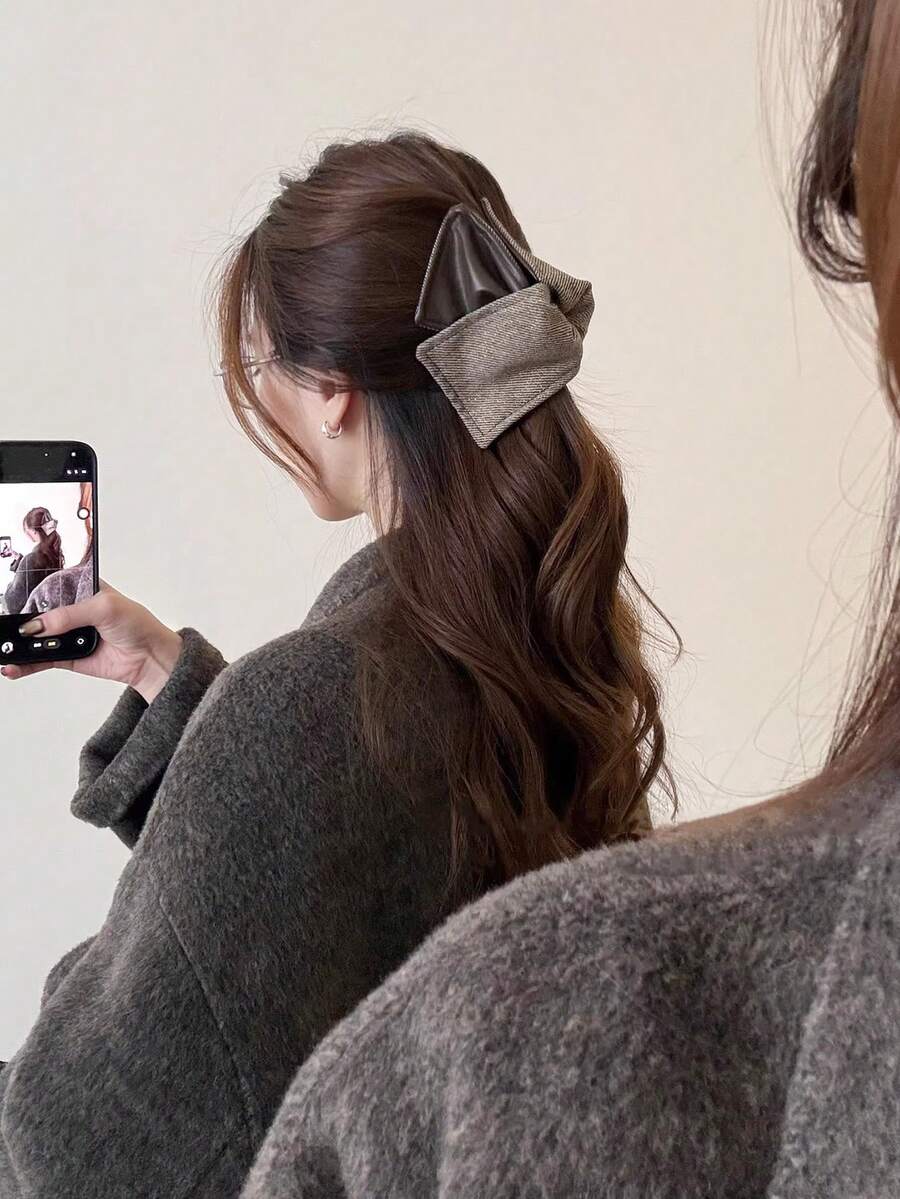 1 pieza Pinza de garra de triángulo vintage grande, pinza de pelo de alta gama para cabello grueso, adecuada para coleta, accesorios para el cabello de verano/invierno, clips para el cabello de playa, vacaciones, viajes - Multicolor - Ver 1