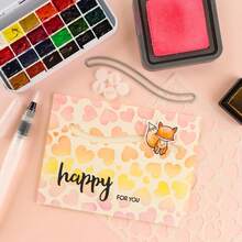 40pcs Sliding Cards Rotary Sliders With Double-Sided Adhesive Circles, Suitable For Card Making DIY Crafts (Cutting Mold Not Included) - Multicolor - View 10