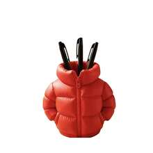 1pc Cute Down Jacket Shaped 3D Printed Pen Holder, Creative Coaster, Classroom Student Desk Decor, Home Office Desk Organizer - A - View 9