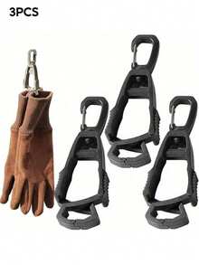 Ganchos multifuncionais para atividades ao ar livre, prendedor de luvas, cabide para roupas, porta-luvas, prendedor de plástico para luvas de trabalho, protetor para luvas de trabalho, ferramentas multifuncionais, prendedor para luvas/garrafas/chaves/chapéus, acessórios para caminhadas, acampamentos e caça - Multicolorido - Ver 13