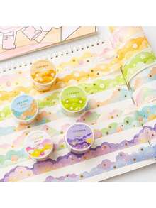 4/8 Rolls Cloud Pattern Washi Tape, Essential For Back To School Season - Adhesive Tape - View 6