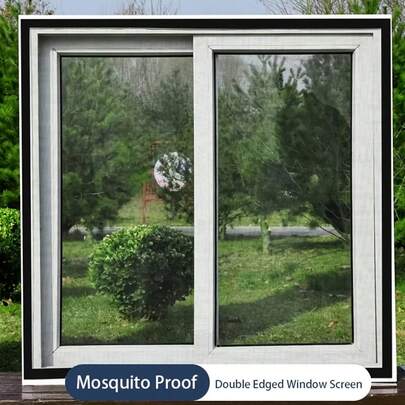This Black Window Screen Curtain - Self-Adhesive, Dust-Proof, Breathable, No Impact On Lighting, Washable, Easy To Install, High-Quality Upgraded Durable Screen, Mosquito & Insect Proof, Pet Friendly, Self-Adhesive Design, Suitable For Doors & Windows, Anti-Scratch, Ultra-Fine Mesh Screen, No Tools Required For Installation