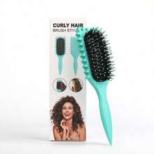 Curly Hair Brush Candybrush Curl Defining Brush For Detangling Shaping And Defining Curls For Women, Men, Wet & Dry & Curly Hair, Reduces Frizz - Màu xanh lam - Xem 3
