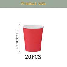 Red Disposable Tableware Set, 7/9 Inch Party Plates, Disposable Paper Plates And Cups Suitable For Holidays, Weddings, Engagements, Birthdays, Parties, Celebrations - Multicolor - View 9