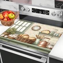 1pc, 2D Stove Top Cover, Non-Slip Pad, Suitable For Electric Stove, Induction Cooker, Stove Protector, Kitchen Counter Space Saver, Home Kitchen . - Multicolor - View 6