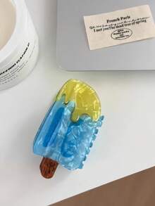 1个创意铅笔形发夹，独特发爪发饰，女士夏季沙滩发夹 - 彩色 - 查看 5