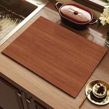 1pc Multi-Purpose Wood Grain Pattern Mat, Suitable For Various Occasions Such As Washing Machine, Coffee Maker, Dining Table - Multicolor - View 11