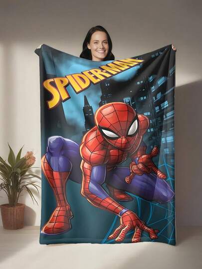 Marvel This Is A Themed Flannel Blanket, Featuring The Classic Comic Illustration Style, Full Of Dynamism And Tension, With Both Aesthetic Appeal And Soft Texture. It Can Be Used As A Sofa Throw, Nap Blanket, Or Bedding Decoration.