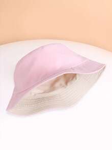 1pc Women's Reversible Bucket Hat, Summer Sun Protection Outdoor Hiking Cap - Women's Bucket Hat - View 2