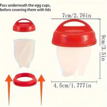 Silicone Egg Cooker, Non-Stick Heat Resistant Egg Poacher - Easy To Use And Steam Eggs, Produces Perfectly Cooked Soft To Hard Boiled Eggs - Multicolor - View 10