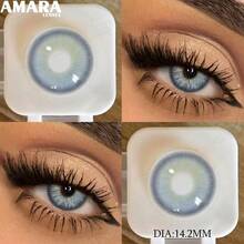 AMARA 1 Pair Of Annual Disposable Fashion Natural Brown Lenses Gray Soft - NICOSIA-gRAY - View 2