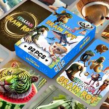 92pcs K-Pop Accessories "Shanhaijing Classic" Theme Card Set - Italian Fanatic Collector's Card Set. Double-Sided LOMO Photo Cards, High-Definition Collector's LOMO Photo Cards, Essential For Fans. Total 92pcs (60pcs LOMO Cards + 32pcs Stickers) - Multicolor - View 1