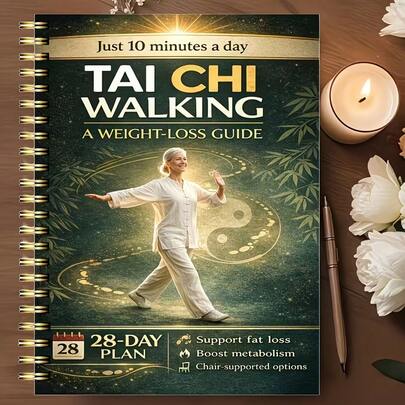 Tai Chi Walking Weight Loss Method: A 28-Day Sequential Plan Suitable For The Elderly (Gentle Daily Walking, Joint-Friendly, Low-Impact Exercise, Chair-Assisted Walking, Can Be Done Indoors Or Outdoors) Improves Balance And Stability, Enhances