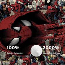 Marvel 这款主题法兰绒毯以身穿红色兜帽的中心人物为图案，周围环绕着经典的漫画分镜，采用拼贴风格设计。复古的漫画视觉效果，人物辨识度高，毯子温暖柔软，适合用作沙发毯、午睡毯或床上用品装饰。 - 彩色 - 查看 10
