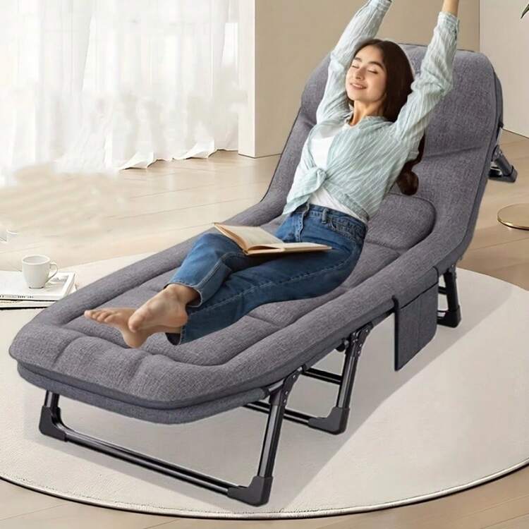 Portable Folding Camping Bed, Folding Single Sofa Bed - Adjustable Sofa Bed, Suitable For Camping And Travel, Comes With Soft Cushions And Pillows, Perfect For Holiday Gifts, Perfect For Outdoor Camping. - 升級款 - 查看 12