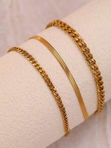 1pc Summer Bohemian Beach Vacation Casual Versatile Fashionable Exotic Travel Beach Ocean Style Layered Anklet - Gold - View 6